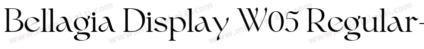Bellagia Display W05 Regular字体转换